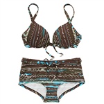 Abecita Steet Chic Push-up bra w/high hipster. Bikini bh med formpressete, vatterte cup’er. Smale skulderbånd og en tilhørende høy hipstertruse. 

